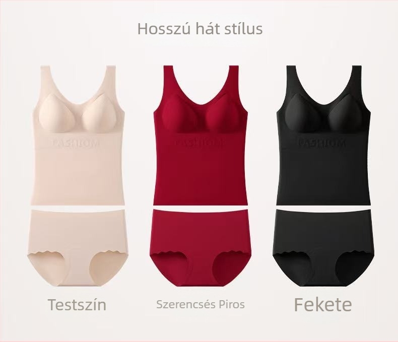 Varratlan esküvői melltartó szett nőknek antibakteriális betéttel, oldalsó támogatással, állítható vállpántok, nylon-spandex anyag