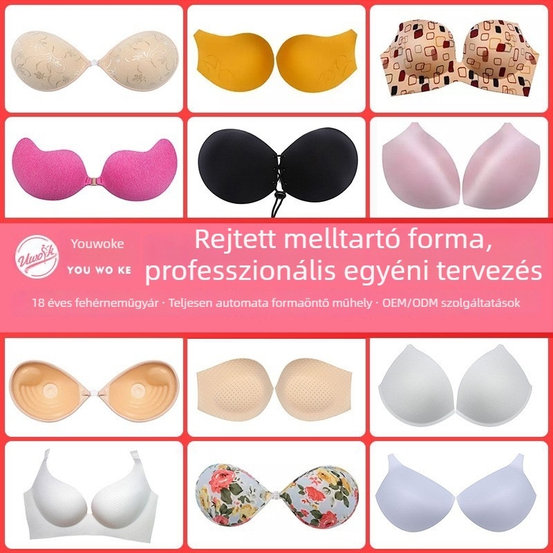 Személyre szabott melltartó párna formázott csészével kis mell számára, emelő párna, varrat nélküli, lélegző