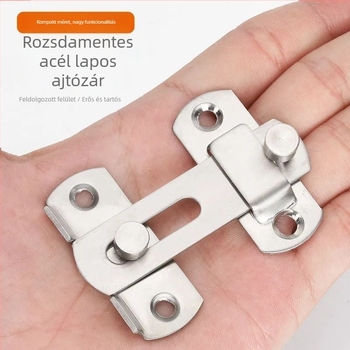 Rozsdamentes acél ajtózár csap – Típus A, 90° zárás, elektroplatinált felület, Jinhao Hardware, modern minimalist design fürdőszobai tolóajtókhoz
