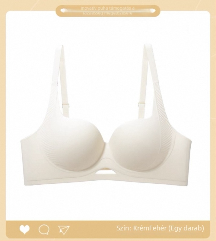 Női drót nélküli, seamless push-up melltartó, gyűrődésre összpontosítva, állítható vállpántokkal, nylon/elasztán
