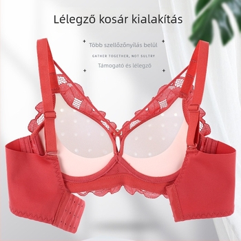 Vitchi csipkés, merevítő nélküli melltartó, vastag formázott kosarakkal, lélegző perforált anyag, 3/4 kosár, női támogatás