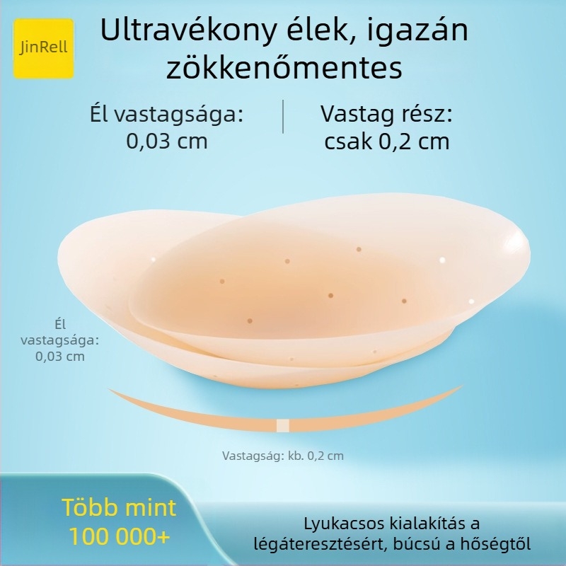 Szilikon melltapasz – láthatatlan, lélegző, perforált, gél-adhézívvel, mágneses fekete dobozos csomagolás