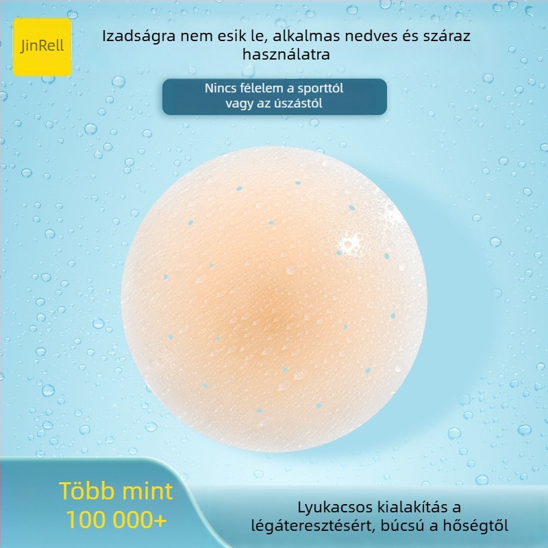 Szilikon melltapasz – láthatatlan, lélegző, perforált, gél-adhézívvel, mágneses fekete dobozos csomagolás
