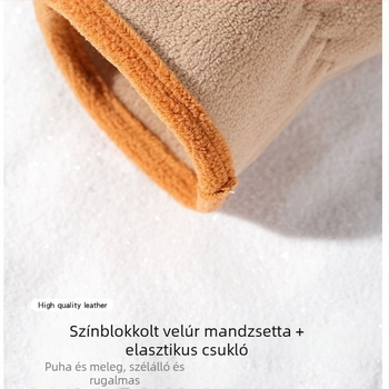 Gyerekeknek készült polár fleece kesztyűk őszi-téli szezonra, 6–12 éveseknek, melegek és szélállóak