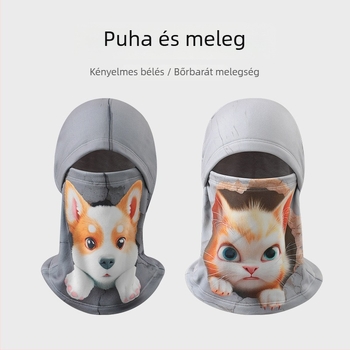 Gyerek sí balaklava, uniszex, fleece-betétes arcvédő, meleg és szélvédett