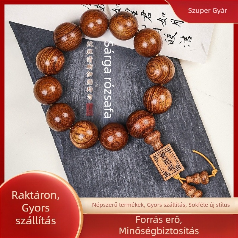 Buddha gyöngy karkötő rosewood – etnikus stílus, ideális ajándék
