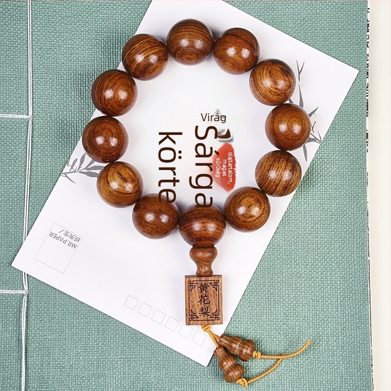 Buddha gyöngy karkötő rosewood – etnikus stílus, ideális ajándék