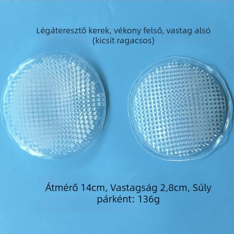 Szilikon mellkasbetét beépített párnával, kagyló alakú és félhold alakú betétekkel, áttetsző méhsejt mintázat