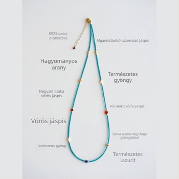 Geometriai gyöngyökből készült nyaklánc, többszintű kialakítás, Seiko felület, O-lánc, eredeti dizájn