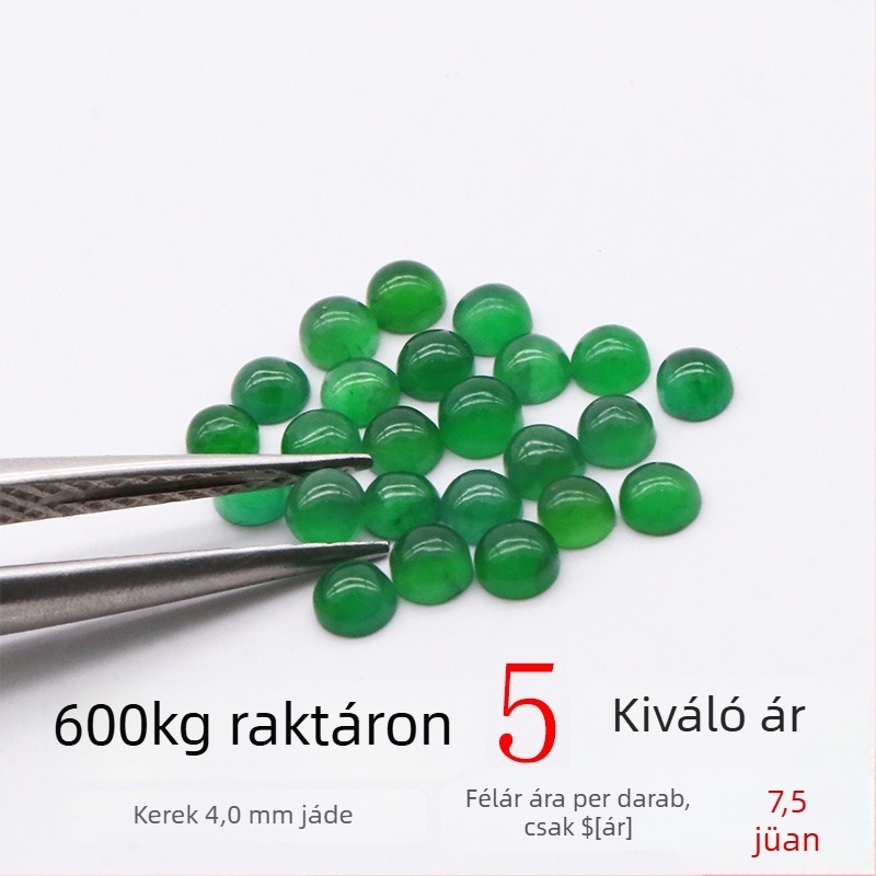 Természetes jadegyűrű, kerek kő, VS tisztaság, jade ásvány, új kínai stílus