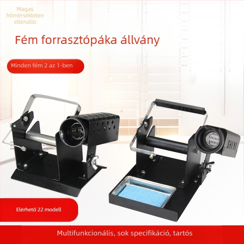 HB Teljesen fém forrasztópáka állvány – 3 az 1-ben, nehéz kivitel, 936 állvány, forrasztódrót tartó