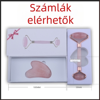 Szív alakú gua sha tábla arcmaszázshoz por kristályból