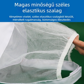 Uniszex élelmiszer-szolgálati sapka, sík tetejű, rövid karimával, pamut, sima szövés