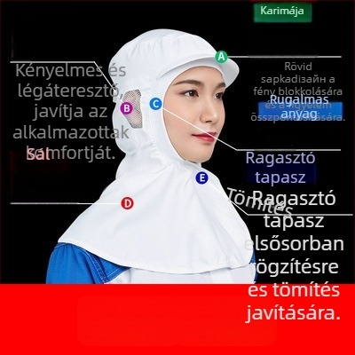Szellőző csúcsos sapka porvédő, az élelmiszeripar számára