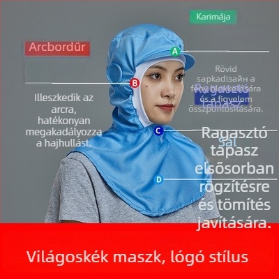 Szellőző csúcsos sapka porvédő, az élelmiszeripar számára