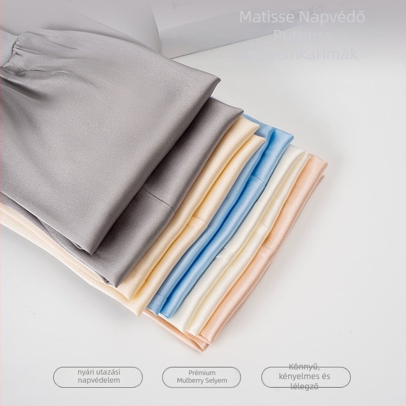 Mulberry Silk Oversleeve, 100% selyem, UV védelem, légáteresztő, kültéri sportokhoz és vezetéshez