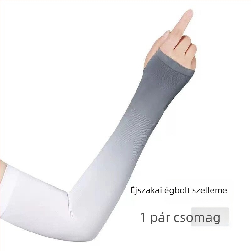 Gradient színű Ice Silk karvédők nőknek és férfiaknak – nyári UV védelem, szabadtéri kerékpározáshoz és vezetéshez