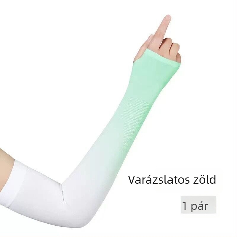 Gradient színű Ice Silk karvédők nőknek és férfiaknak – nyári UV védelem, szabadtéri kerékpározáshoz és vezetéshez