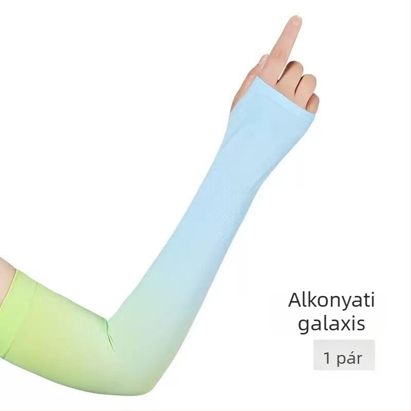 Gradient színű Ice Silk karvédők nőknek és férfiaknak – nyári UV védelem, szabadtéri kerékpározáshoz és vezetéshez