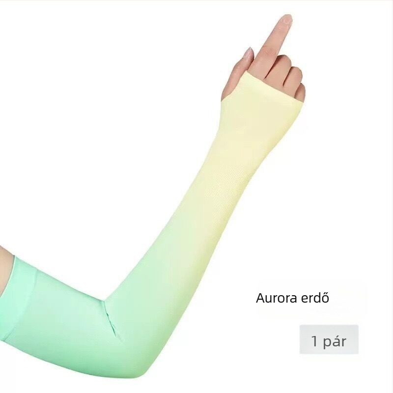 Gradient színű Ice Silk karvédők nőknek és férfiaknak – nyári UV védelem, szabadtéri kerékpározáshoz és vezetéshez