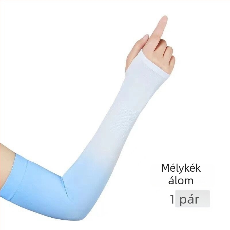 Gradient színű Ice Silk karvédők nőknek és férfiaknak – nyári UV védelem, szabadtéri kerékpározáshoz és vezetéshez