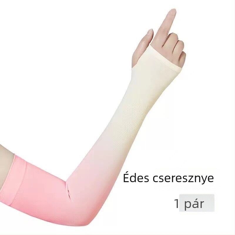 Gradient színű Ice Silk karvédők nőknek és férfiaknak – nyári UV védelem, szabadtéri kerékpározáshoz és vezetéshez