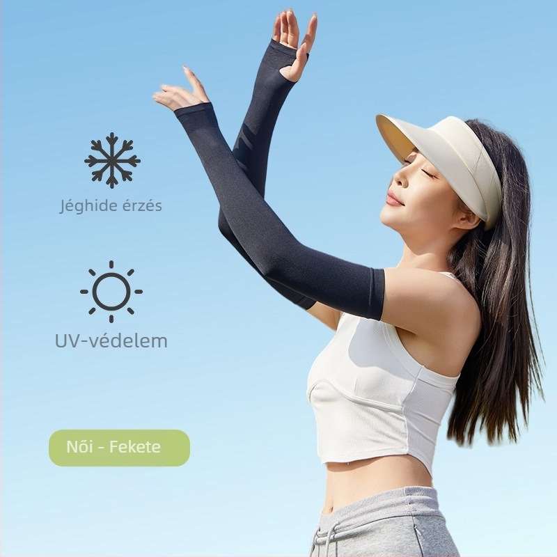Női UPF50+ Ice Silk napvédő karpántok – hűsítő védelem vezetéshez és kerékpározáshoz