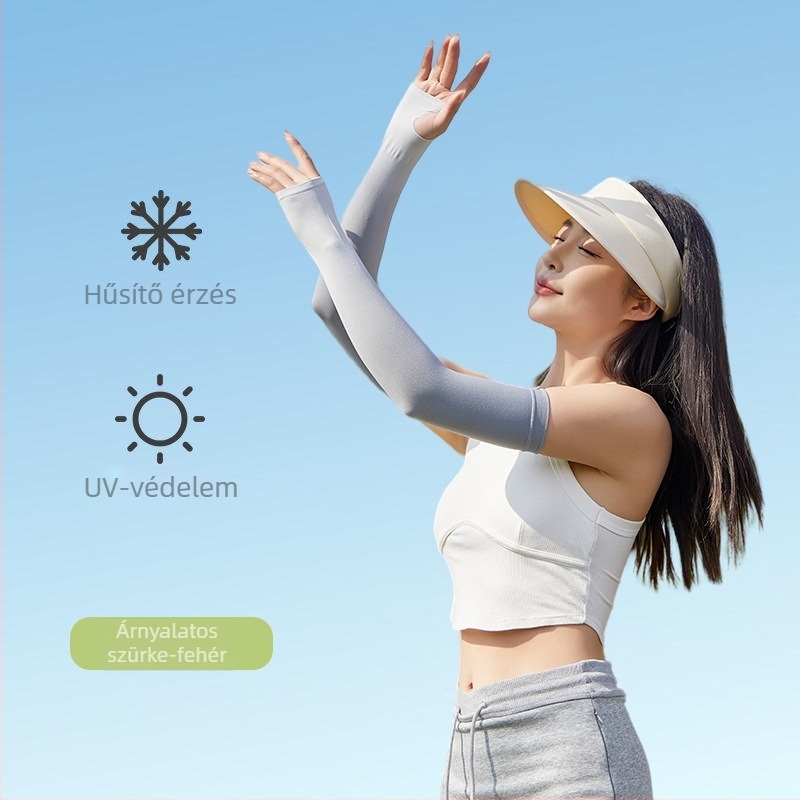 Női UPF50+ Ice Silk napvédő karpántok – hűsítő védelem vezetéshez és kerékpározáshoz