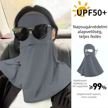 Teljes arcmaszk - légáteresztő, UV védelem, szélálló, porvédelmi (Ice Silk poliészter anyag)