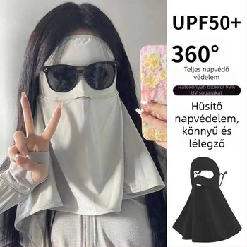 Teljes arcmaszk - légáteresztő, UV védelem, szélálló, porvédelmi (Ice Silk poliészter anyag)