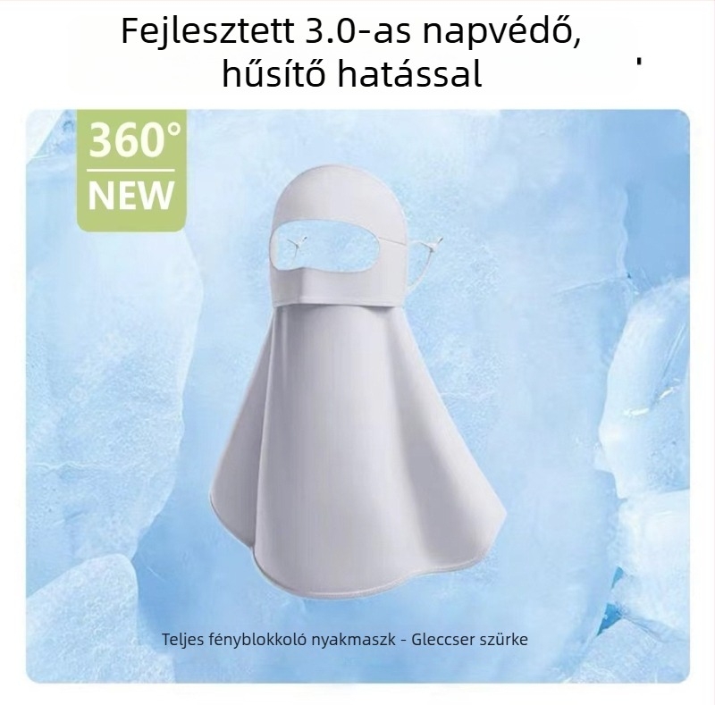 Teljes arcmaszk - légáteresztő, UV védelem, szélálló, porvédelmi (Ice Silk poliészter anyag)