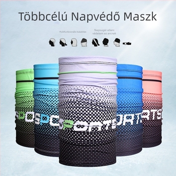 Ice silk arcmaszk nyakvédő - napvédelem, gyorsan száradó, porvédő; poliészter 81–95%, spandex ≤10%; utcai stílus, félarcos fedés; 2023 tavasz