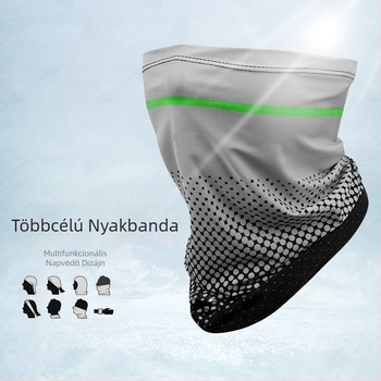Ice silk arcmaszk nyakvédő - napvédelem, gyorsan száradó, porvédő; poliészter 81–95%, spandex ≤10%; utcai stílus, félarcos fedés; 2023 tavasz
