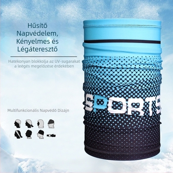 Ice silk arcmaszk nyakvédő - napvédelem, gyorsan száradó, porvédő; poliészter 81–95%, spandex ≤10%; utcai stílus, félarcos fedés; 2023 tavasz