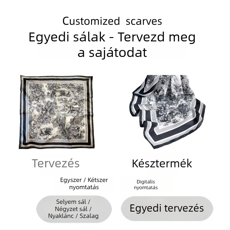 Poliészter négyszögletes sál, warp-knit szövés, irodalmi retro stílus, Dongyang eredet
