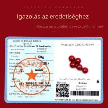 Cinnabar karkötő – természetes, uniszex, kör alakú, polírozott, testreszabható