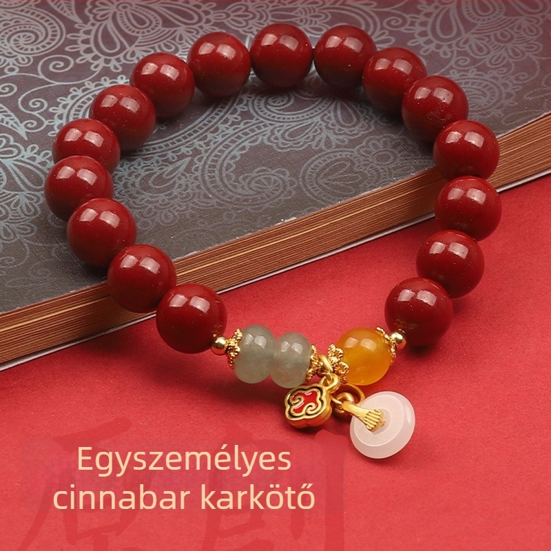 Cinnabar karkötő – természetes, uniszex, kör alakú, polírozott, testreszabható