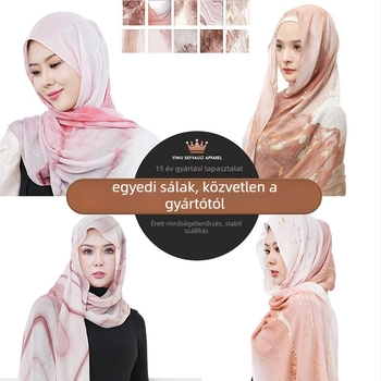 Etno-bohém sál digitális nyomással, Óceán-hullám mintázat, Modal anyag (96%+), sima szövés, gyorsan száradó, napvédő, porálló, négy évszak