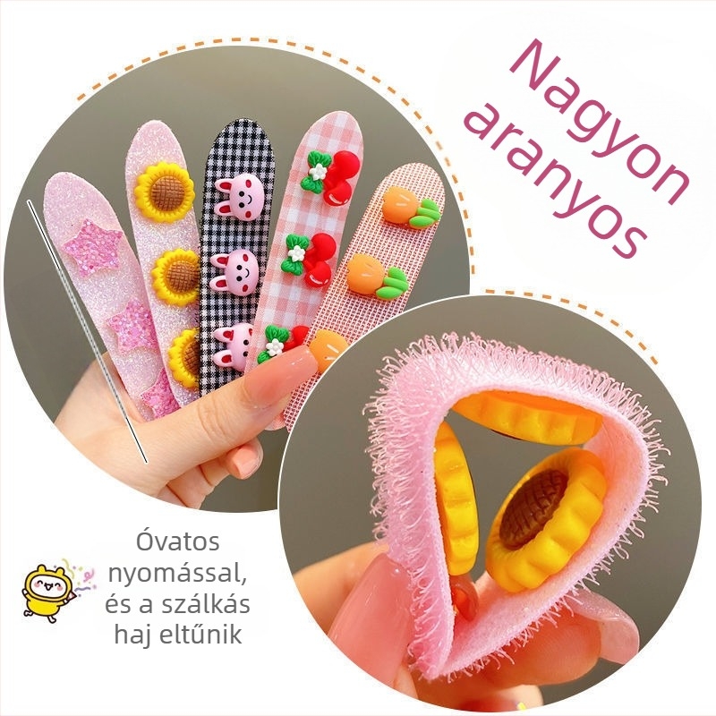 Gyerekeknek szánt fejfedő – rajzfilmszerű stílus, korona por kristályokkal, textil anyag, nyár 2022