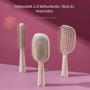 Légpárnás masszírozó fésű hosszú hajhoz — műanyag, masszázs, göndörítés, kifésülés