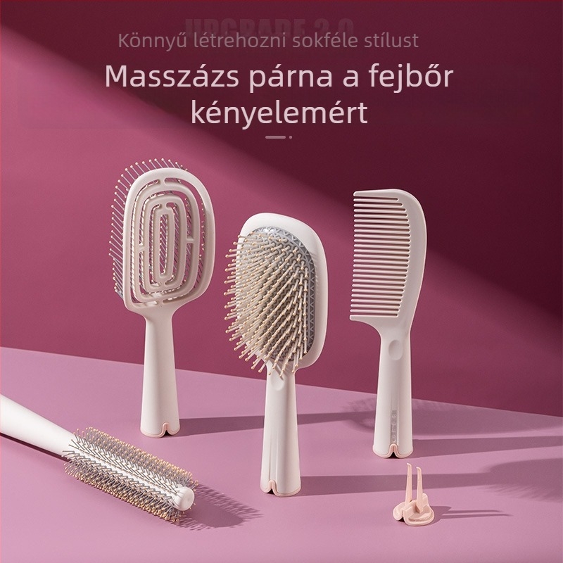 Légpárnás masszírozó fésű hosszú hajhoz — műanyag, masszázs, göndörítés, kifésülés