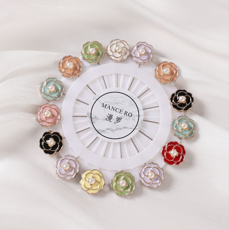 Virágmotívumú ötvözet brooch nőknek, virág motív, elektroplatírozott, japán–koreai stílus