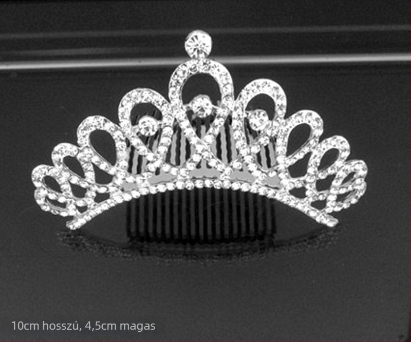 Autonomy fejfedő korona – ötvözet Rhinestone kristályokkal, ezüstbevonatos, esküvői és színpadi viselet