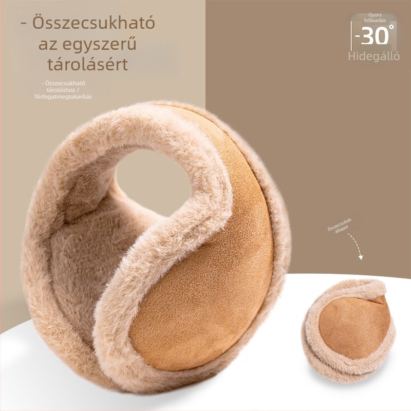 Uniszex fülmelegítők téli fleece béléssel, szélálló, kültéri használatra