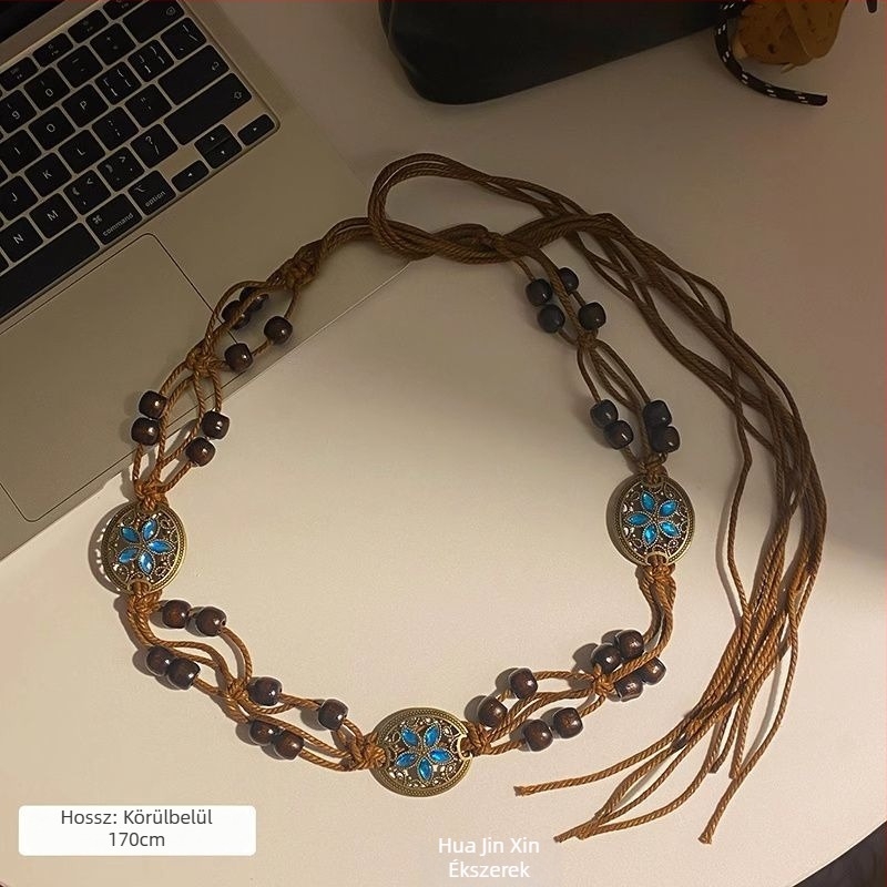 Vintage boho pillangó övlánc, etnikus dekoratív stílus • Uniszex • Fém • Nyár • 2025 tavaszi megjelenés • Fiataloknak