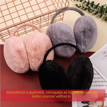 Uniszex fülmelegítő, Mink szőr, hátra rögzített koreai stílus, melegen tart, kültéri használatra
