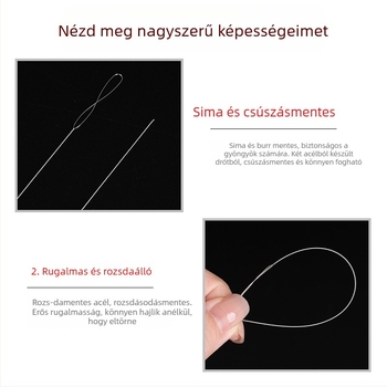 Aifsa gyöngyfűző tű — hosszú csavarodó tű gyöngyökhöz és kristályokhoz, kézzel készített DIY zsinórkészítő készlet