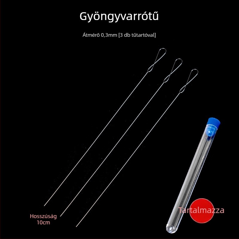 Aifsa gyöngyfűző tű — hosszú csavarodó tű gyöngyökhöz és kristályokhoz, kézzel készített DIY zsinórkészítő készlet