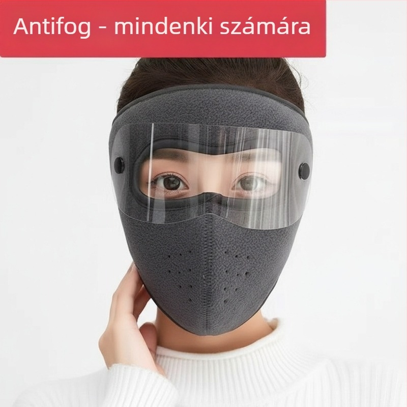 Kerékpáros maszk fleece anyaggal, uniszex, pamut-poliészter keverék, testreszabás elérhető