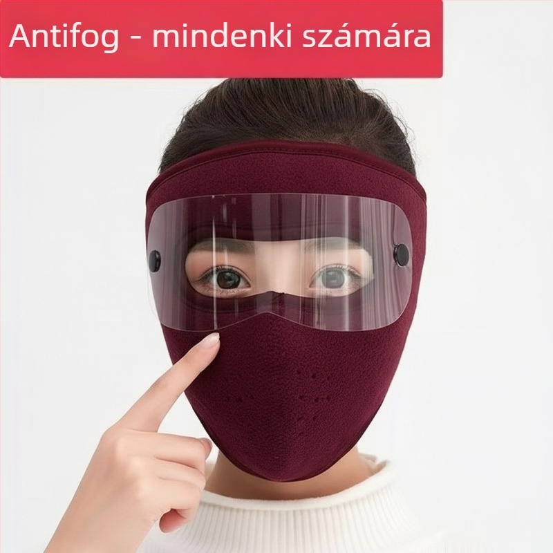 Kerékpáros maszk fleece anyaggal, uniszex, pamut-poliészter keverék, testreszabás elérhető